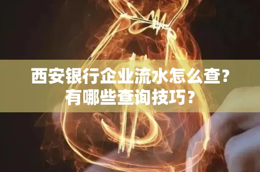 西安银行企业流水怎么查?有哪些查询技巧?