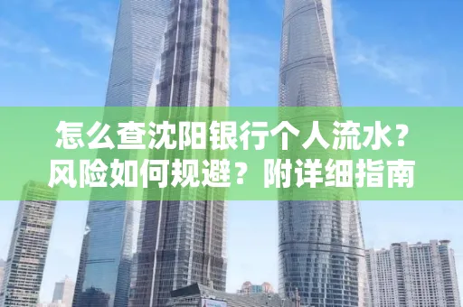 怎么查沈阳银行个人流水?风险如何规避?附详细指南