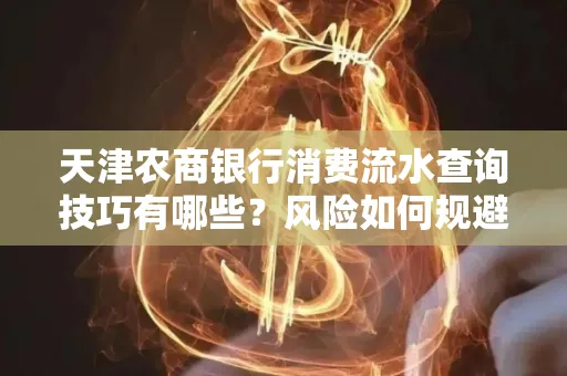 天津农商银行消费流水查询技巧有哪些?风险如何规避?
