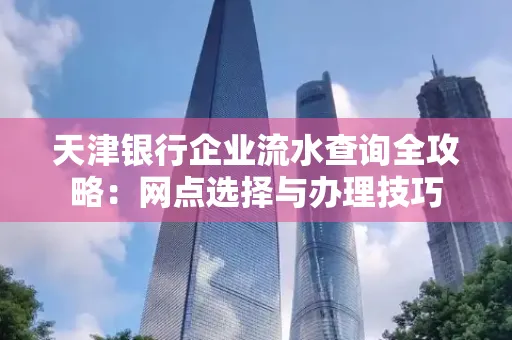 天津银行企业流水查询全攻略:网点选择与办理技巧