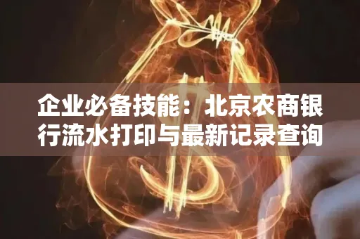 企业必备技能:北京农商银行流水打印与最新记录查询全攻略