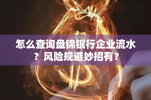 怎么查询盘锦银行企业流水?风险规避妙招有?