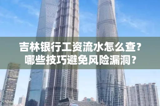 吉林银行工资流水怎么查？哪些技巧避免风险漏洞？
